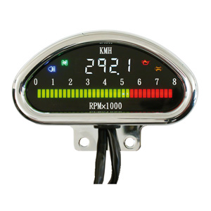 Doss CNC Aluminium Electronic Speedo In Black Kmh (Shown In Chrome But Black Version Will Be Supplied) (ARM874005)