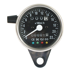 Doss 120 MPH LED Mini Speedometer With Black Face 2:1 MPH (ARM980009)