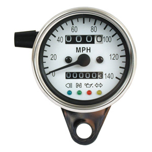 Doss LED Mini Speedometer With White Face 2:1 MPH (ARM440009)