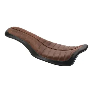 Roland Sands Design Flat Out FL Seat Enzo Brown & Black For Harley Davidson 2008-2023 FLHT, FLHR, FLHX & FLTR Models (76935)