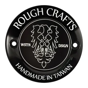 Rough Crafts Point Cover In Black Finish, 2 Hole, For 1970-1999 B.T. (Excl. TC); 2004-2017 XL Big Twin Models (Excl Twin Cam) (933812-342)