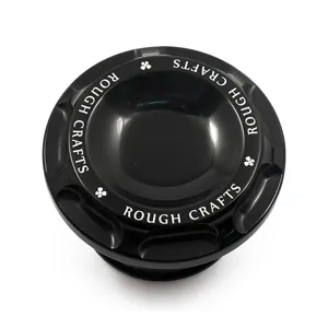 Rough Crafts Groove Black Gas Tank Cap (933825-342)