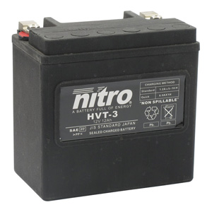 Nitro HVT Battery For 04-23 XL, 08-12 XR1200, 14-20 Street XG750/500, 17-20 XG 750A Street Rod, 08-10 Buell 1125R/CR (ARM287059)