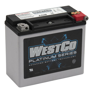 WestCo Sealed AGM Battery For 00-23 Softail; 97-17 Dyna; 97-03 XL; 07-17 V-Rod excl. 2007 VRSCR (ARM310855)
