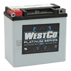 WestCo Platinum Series AGM Battery 220 CCA For 2002-2007 V-Rod 1130cc & 1994-2010 Buell S1/XB/Blast (ARM110855)