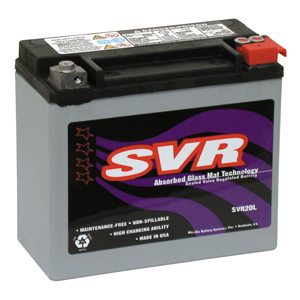 SVR Sealed AGM Battery For 04-23 XL, 08-12 XR1200, 14-20 Street XG750/500, 17-20 XG 750A Street Rod, 08-10 Buell 1125R/CR (ARM610859)