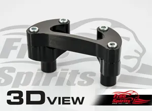 Free Spirits Risers For Oversize Handlebar On Harley Davidson Motorcycles (202306K)