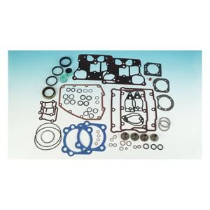 James Motor Gasket Set for 88/96 Inch Twin Cam (With 99-10 Style Head Breather Gasket) 05-17 TCA/B - 0.036 Inches PTFE Coated Head Gaskets (17055-05-X)