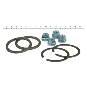 James Exhaust Gasket & Mount Kit (With Stock 84-90 Style Gaskets) - Wire/Graphite Gaskets & Flange Nuts For 1984-2023 B.T., 1986-2023 XL, 2008-2012 XR1200, 1987-2010 Buell XB Models (65324-83-KW2)