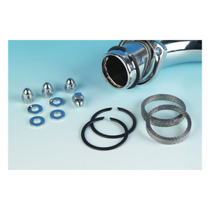 James Exhaust Gasket & Mount Kit (With Stock 84-90 Style Gaskets) Wire/Graphite Gaskets & Acorn Nuts For 1984-2023 B.T., 1986-2023 XL, 2008-2012 XR1200, 1987-2010 Buell XB Models (65324-83-KWG1)