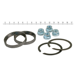 James Exhaust Gasket & Mount Kit (With Stock 91-11 Style Gaskets) With Wire/Graphite Gaskets - With Flange Nuts For 1984-2020 B.T., 1986-2020 XL, 2008-2012 XR1200, 1987-2010 Buell XB Models (ARM621625)