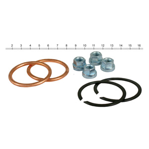 James Exhaust Gasket & Mount Kit (With Copper Crushing Style Gaskets) With Zinc Plated Flange Nuts For 1984-2023 B.T., 1986-2023 XL, 2008-2012 XR1200, 1987-2010 Buell XB Models (65324-83-KCR2)