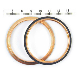 James Round Copper Shovel Exhaust Gaskets - 66-84 Shovelhead (Pack of 10) - (65834-68-A)