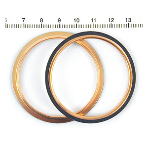 James Round Copper Shovel Exhaust Gaskets - 66-84 Shovelhead (Pack of 2) - (65834-68-A2)