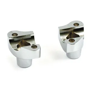 Doss OEM Style Straight Risers Non Threaded 2 Inch Rise In Chrome (56116-77A) (56117-77A) (30-834)