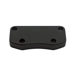 Wild 1 Smooth Billet Top Clamp In Black With Exposed Mounting Bolts (WO505B)