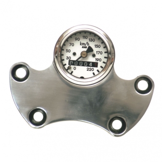 DOSS Smooth Speedo Top Clamp in Polished Finish For MMB 48mm Speedo Various 1973-2020 Harley Davidson Models (Excluding FLT/Touring) Models (ARM781009)