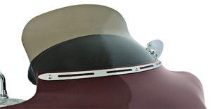 Memphis Shades Polished Stainess Steel Fairing Trim, Slotted Slim Style (MEM0923)
