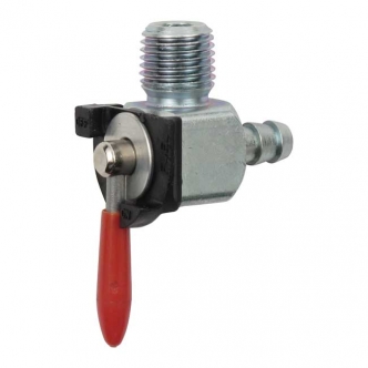 DOSS Red Handle Petcock Rear Outlet in Zinc Plated Steel (ARM012089)
