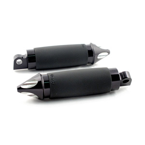 Avon Performance Spike Folding Footpegs With Male Mounts In Black Finish (FP-CC-86-ANO-SP)
