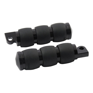 Avon Performance Velvet Air Folding Footpegs With Male Mounts In Black Finish (FP-AIR-96-ANO)