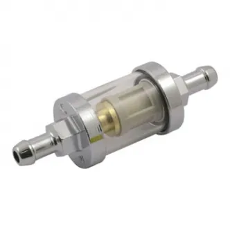 Doss Clear View Fuel Filter In Chrome For 1/4 Inch Fuel Lines (ARM525705)