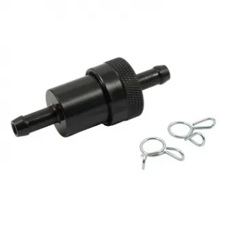 Doss Aluminum Fuel Filter In Black For 5/16 Inch Fuel Lines (ARM271009)