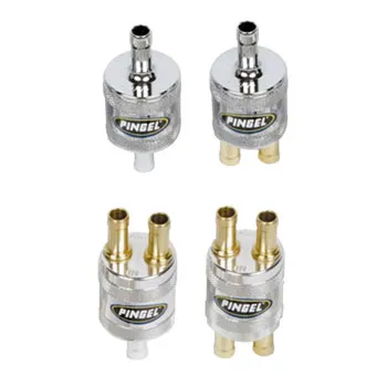 Pingel Fuel Filters 2-In/1-Out 5/16 Inch In Satin Machined Finish (SS21P)
