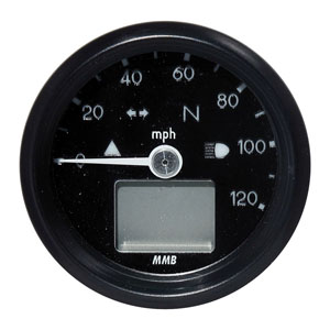 MMB Ultra Mini Basic Electronic Speedo 120 Mph Red Illumination (ARM958385)