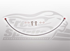 Free Spirits Rear Braided Brake Line For Harley Davidson Sportster Motorcycles (205706)
