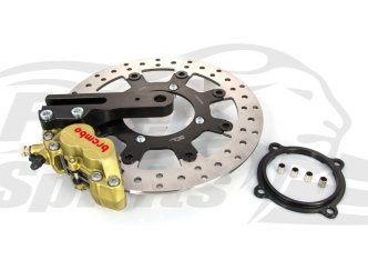 Free Spirits Rear Bracket & 4 Piston Brake Caliper In Gold For Triumph Classic Models (305303)