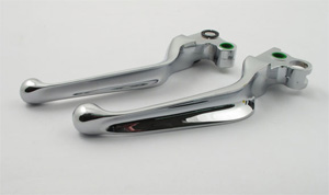 Doss Wide Blade Brake & Clutch Levers In Chrome For 82-95 Big Twin & Sportster Motorcycles (ARM035319)