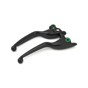 Doss Custom Wide Blade Brake & Clutch Levers In Black For 08-13 All Touring & 2014-2016 FLHR/C Motorcycles (ARM355319)