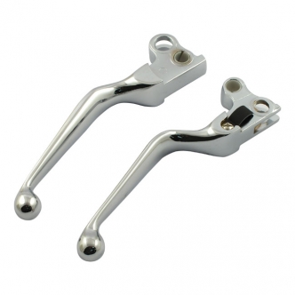 DOSS Handlebar Lever Set Wider Lever Blade Style in Chrome Finish For 1982-1995 B.T., XL Sportster Models (ARM693319)