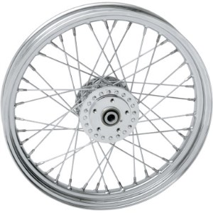 Drag Specialties Replacement Laced 40 Spoked Front Wheel 19x2.5 Inches For 84-99 FXR/FXD/FX/XL (Single/Dual Disc) Part Number (0203-0413)