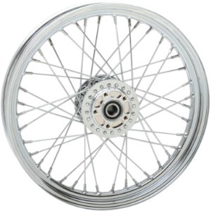 Drag Specialties Replacement Laced 40 Spoked Front Wheel 19x2.5 Inches For 04-05 FXD/B/C/L (Single/Dual Disc) Part Number (0203-0531)