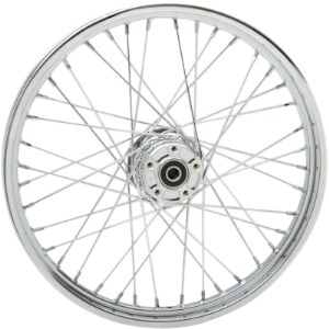 Drag Specialties Replacement Laced 40 Spoked Front Wheel 21x2.15 Inches For 00-06 FXST/B/C, 00-05 FXDWG Part Number (0203-0528)