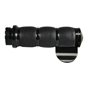 Avon Performance Velvet Air Cushioned Grips In Black With Throttle Boss For 1974-2023 Harley Davidson Single And Dual Throttle Cable Models (AIR-96-BOSS)