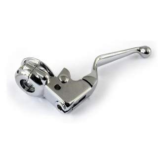 DOSS Handlebar Clutch Lever Assembly in Chrome Finish For 1996-2006 Softail, Dyna, 1996-2007 FLT, 1996-2003 XL Sportster Models (ARM412555)