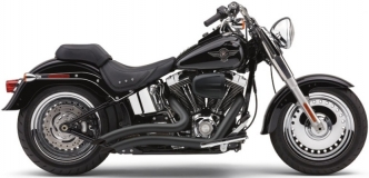 Cobra Speedster Short Swept Exhaust In Black For Harley Davidson 2007-2011 Softail Motorcycles (6224B)