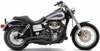 Cobra Speedster Short Swept Exhaust In Black For Harley Davidson 2012-2017 Dyna Motorcycles (6229B)