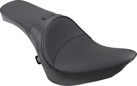 Drag Specialties One-Piece Solo Style Seat (Smooth) With Driver Backrest Option For 84-99 FXST, FLST (0802-0729)