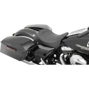 Drag Specialties Solo Seat (Mild Stitch) With Optional Backrest And Pillion For 2008-2023 FLHT, FLHR, FLTR, FLHX MODELS (0801-0886)