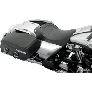 Drag Specialties Solo Seats (Mild Stitch) With Optional Backrest And Pillion For 97-07 FLHR, 06-07 FLHX MODELS (0801-0493)