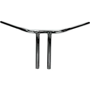 Drag Specialties 10 Inch T-Bar (Straight risers) 32mm (1-1/4 inch) Buffalo Bars in Chrome Finish (0601-1015)