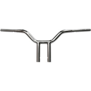 Wild 1 Psycho Street Fighter Bars With 25.5cm (10 Inch) Rise In Chrome Finish For 1982-2020 Harley Davidson Models (excl. 88-11 Springers) (WO556)