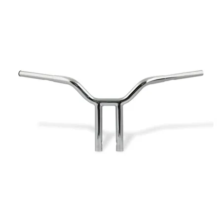 Wild 1 Psycho Street Fighter Bars With 30.5cm (12 Inch) Rise In Chrome Finish For 1982-2020 Harley Davidson Models (excl. 88-11 Springers) (WO557)