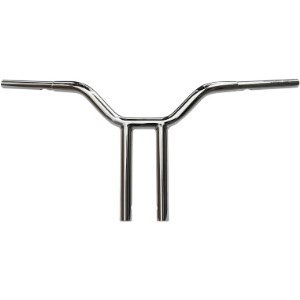 Wild 1 Psycho Street Fighter Bars With 35.5cm (14 Inch) Rise In Chrome Finish For 1982-2020 Harley Davidson Models (excl. 88-11 Springers) (WO558)