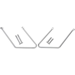 Drag Specialties Chrome Saddlebag Support Brackets For 00-05 FXST, 00-17 FLST (except FXSTD, 07-17 FLSTF) (Two-Bolt Mount) (77-0131A)