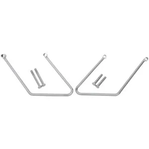 Drag Specialties Chrome Saddlebag Support Brackets For 00-05 FXST, 00-17 FLST (except FXSTD, 07-17 FLSTF) (Two-Bolt Mount) (77-0131A)